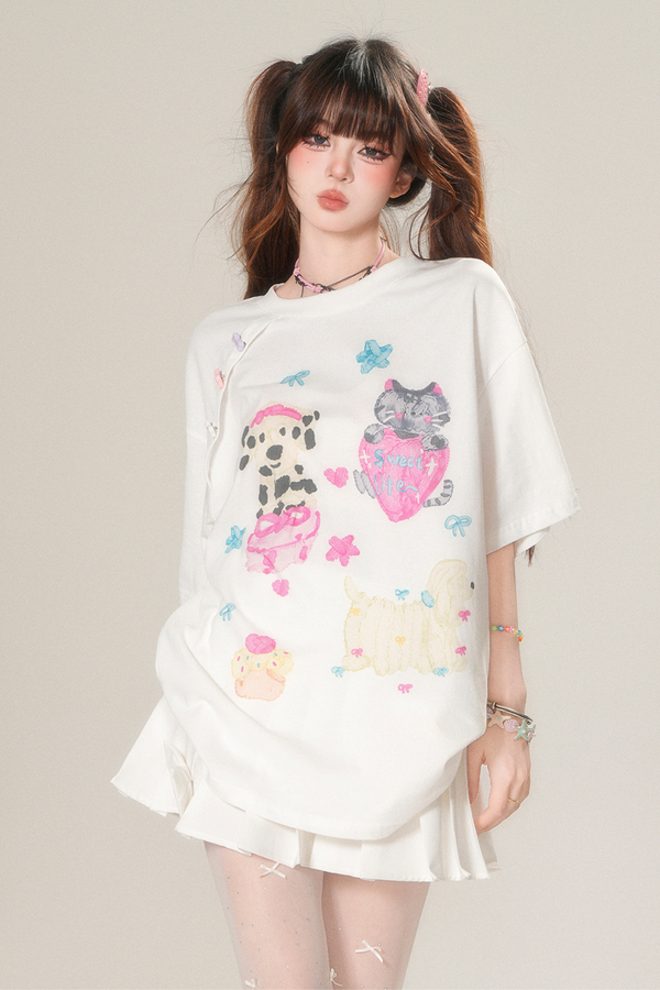 Animation Cute Loose Tops