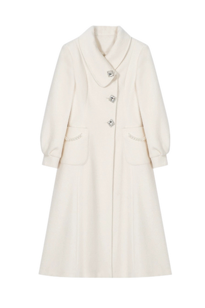 Retro Girl Flared Wool Coat