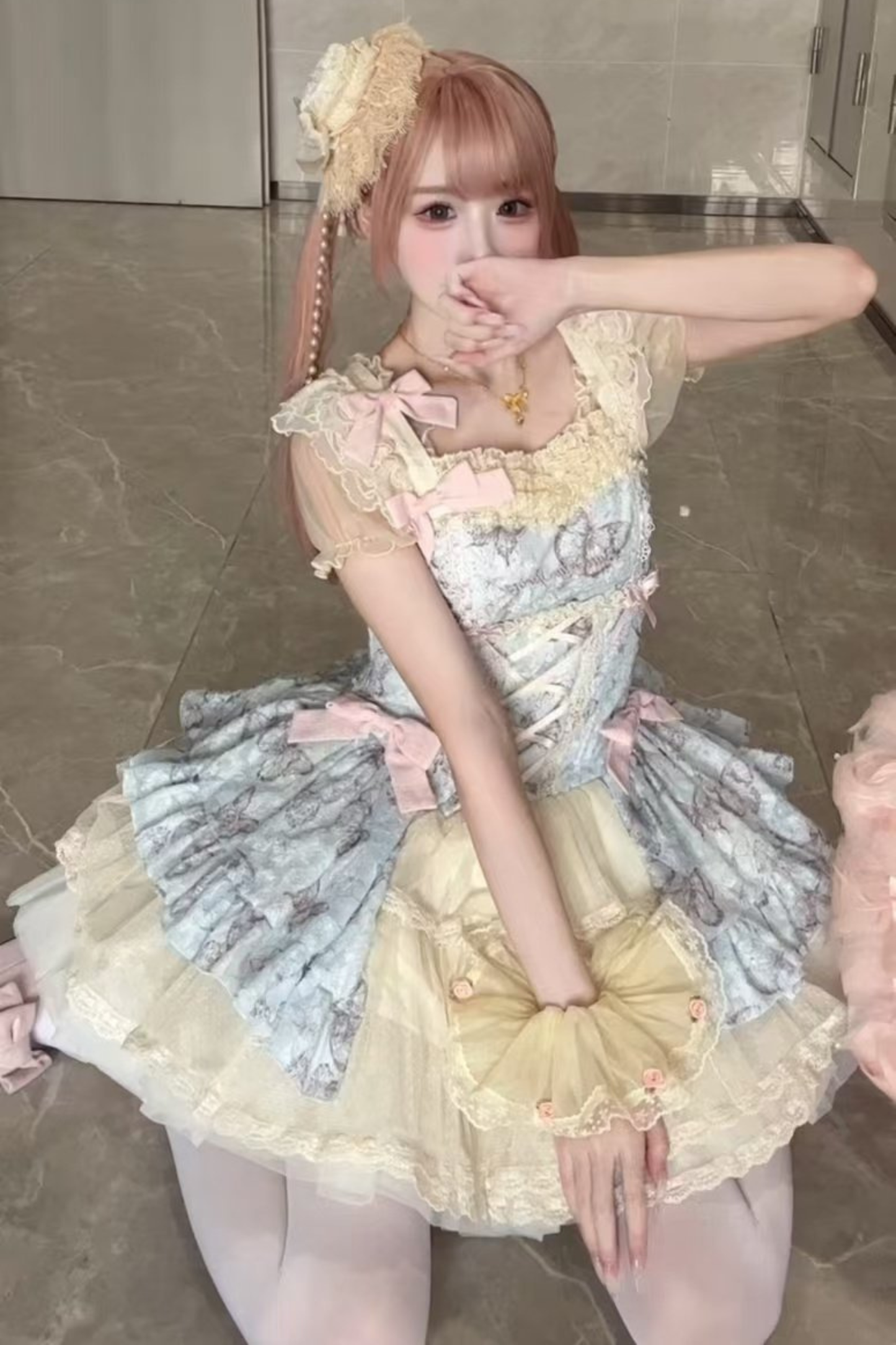 Butterfly Jacquard Sweet Princess Lolita Dress