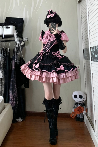 【3月10日予約締切】キャンディハートビートロリータシャツ+ジャンパースカート+ハット+リボン