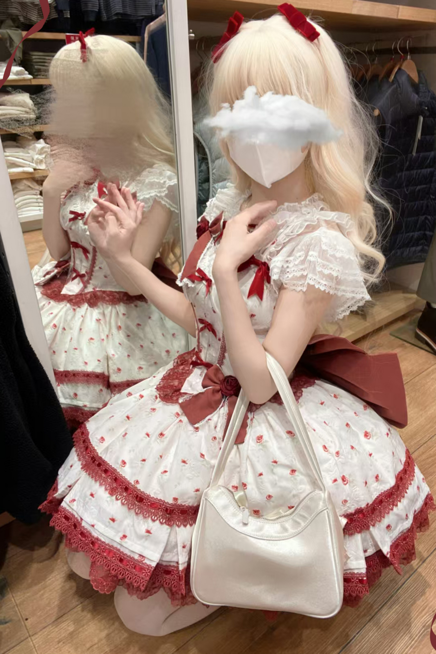 ローズスイートピュアプリンセスドレス+シアーインナー