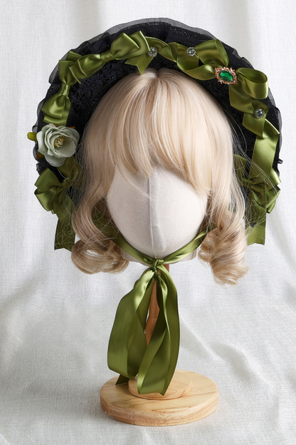 リボンゴシックロリータボンネット