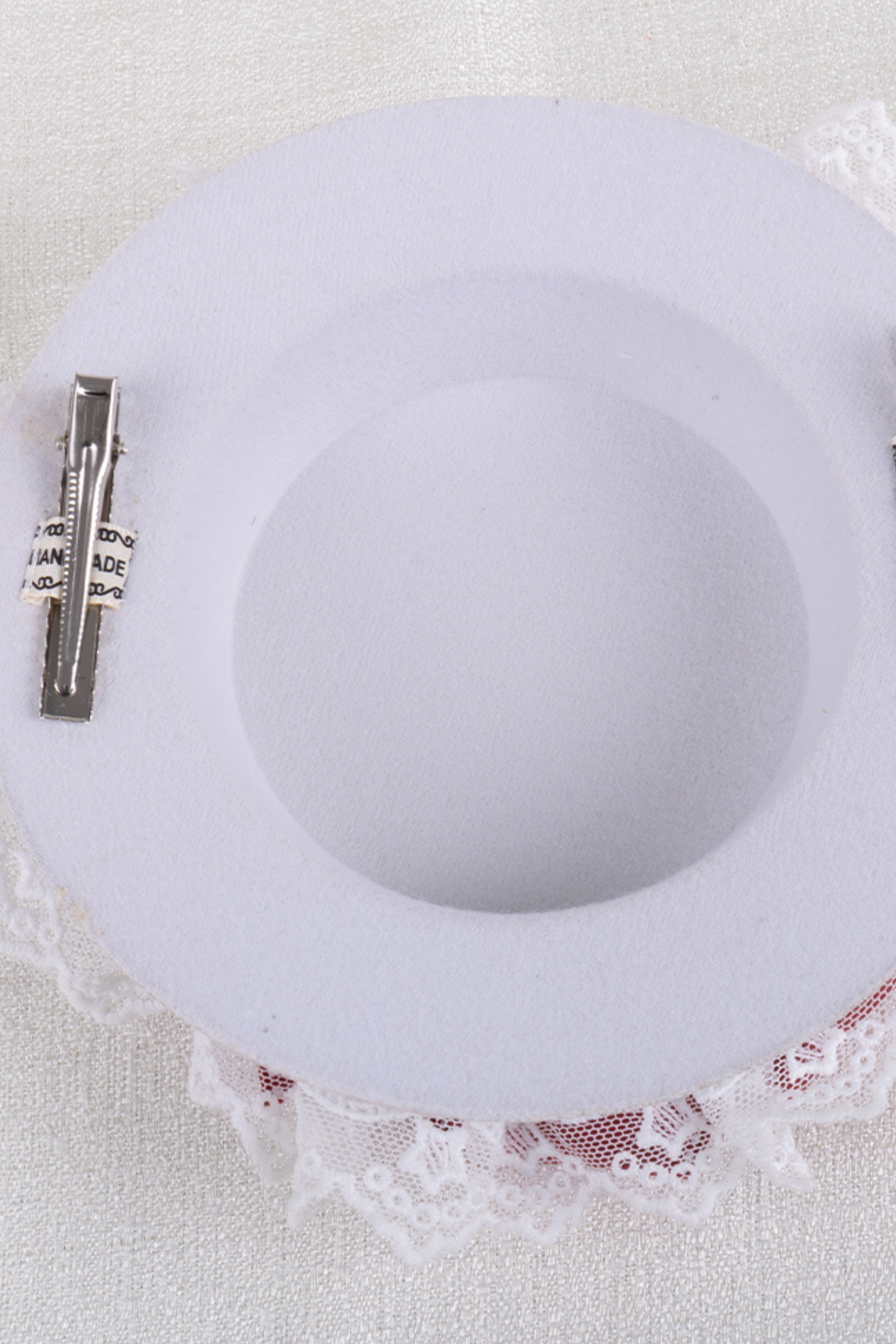 レースステッチロリータヘアバンド+ハットクリップ