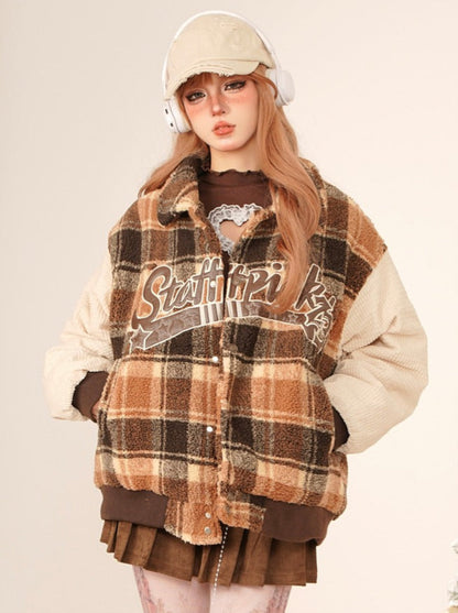 Club Check American Baseball Winter Fleece Jacket [Reserviertes Produkt].