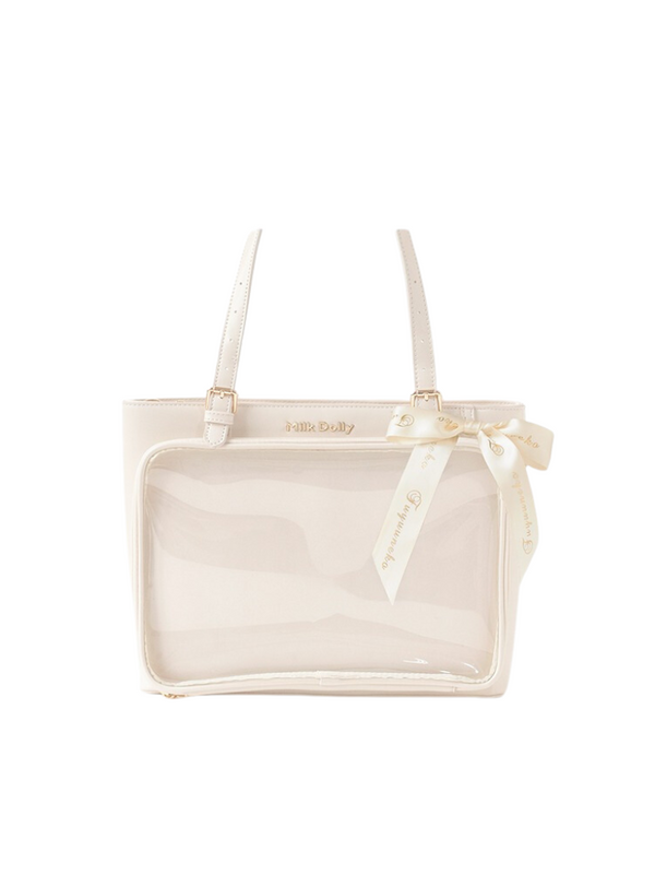 メッセンジャーショルダーリボンビックトートバッグ