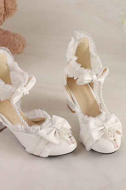 パールリボンプリンセスロリータシューズ