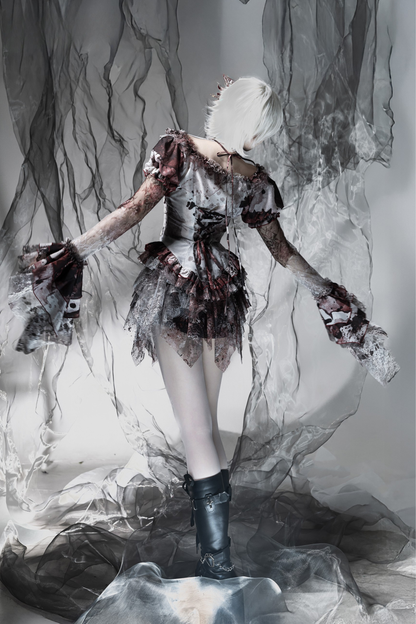 [Deadline for reservations: December 10] Bloodstained Asymmetrical Tulle Skirt Pants + Leg Rings