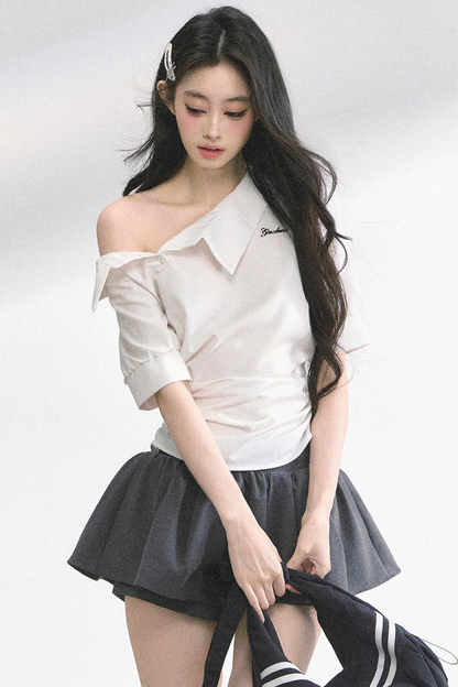 バッグリボンワンショルダートップス