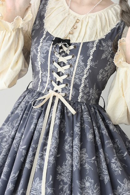 スケッチワイルドローズエレガントロリータドレス