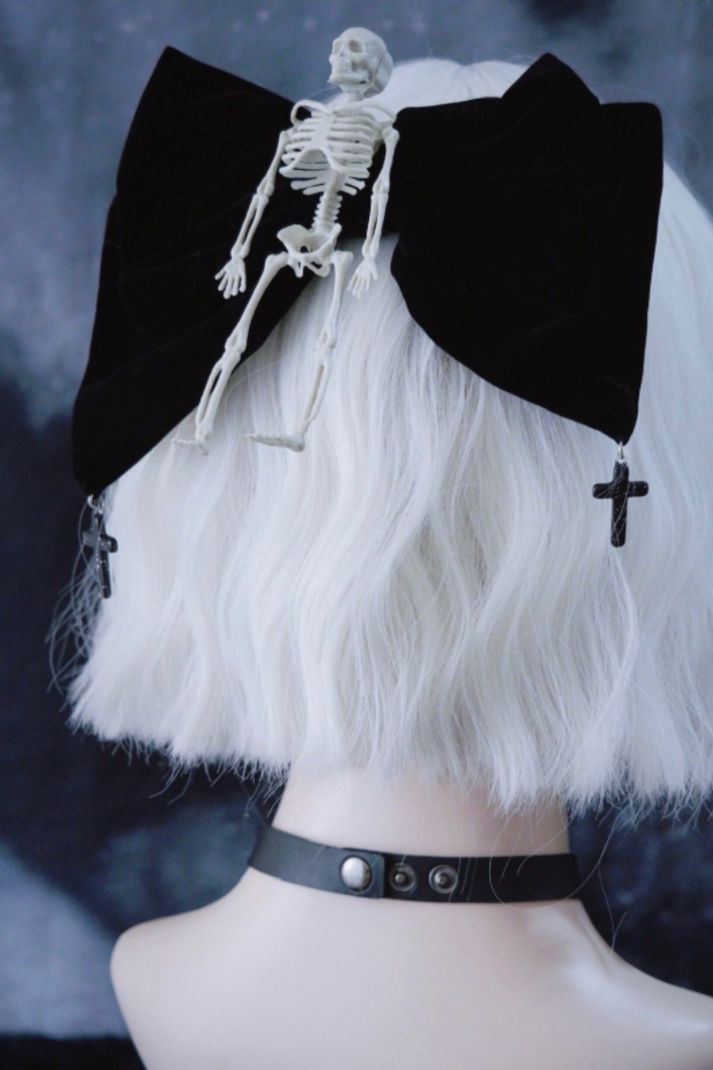 スカルリボンヘアーアクセサリー