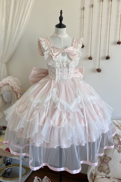 スイートフリルケーキロリータドレス