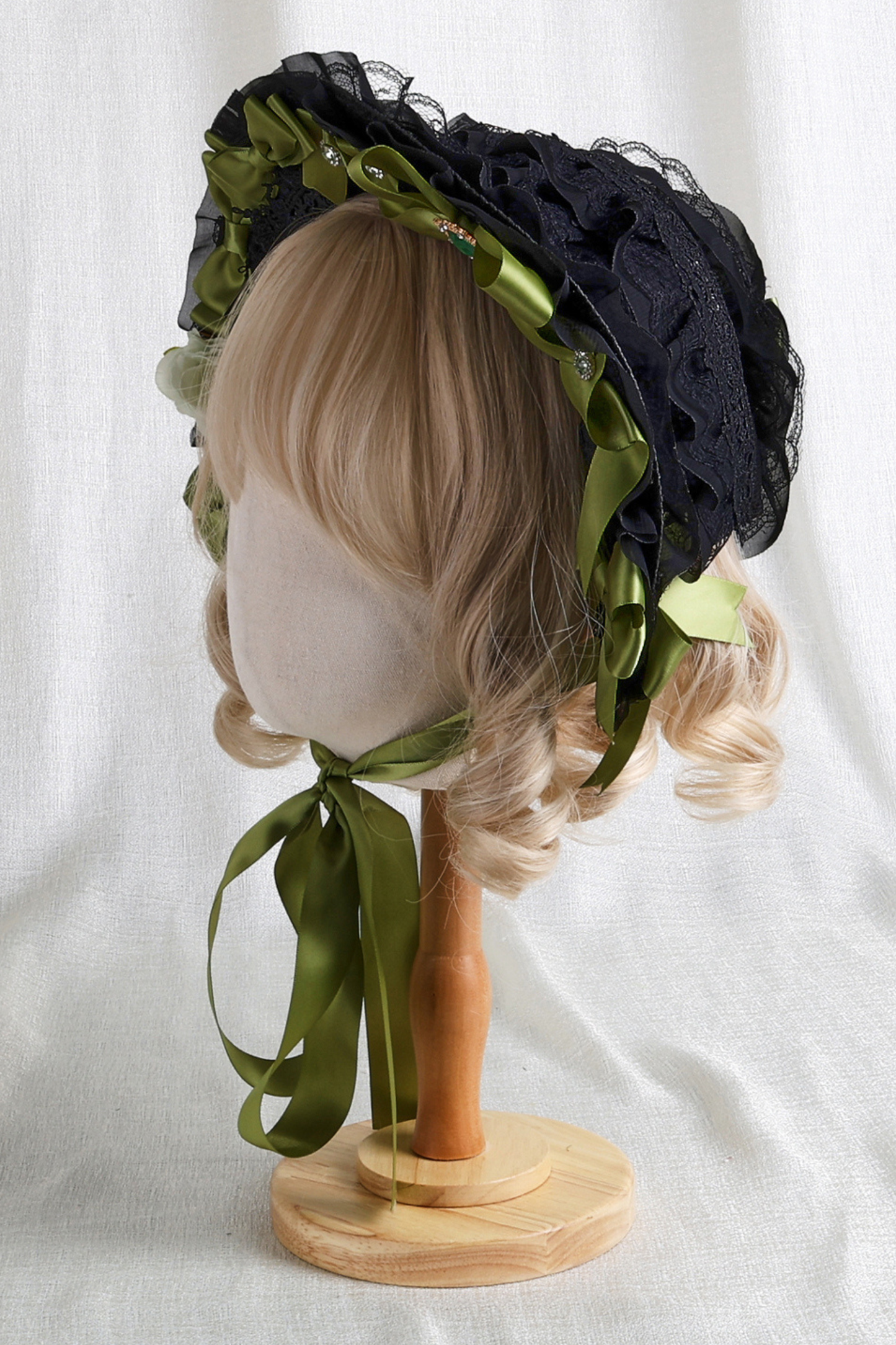 リボンゴシックロリータボンネット