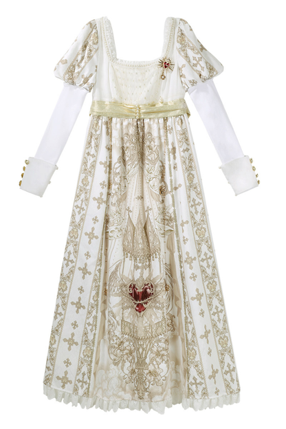 Elegantes Lolita-Kleid + Schal + Halskette