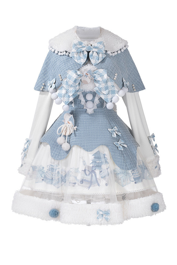 スノーアイランドロリータドレス+トップス+ショール