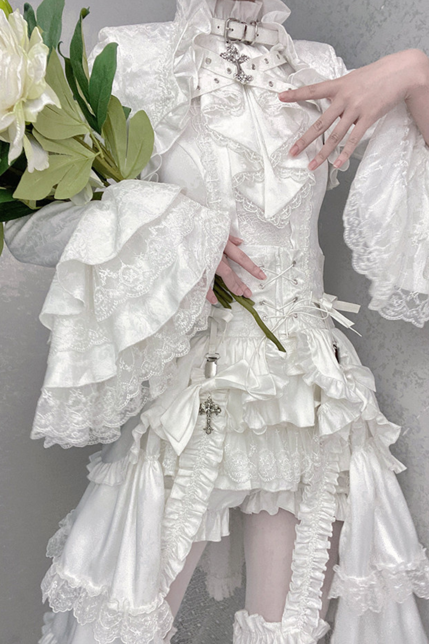 퓨어 프린스 재킷 + 상의 + 바지 + 거들 + 리본