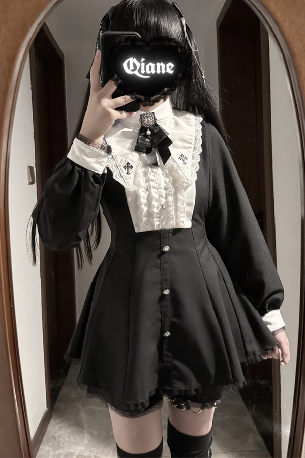 Cross Ruffle Collar Peplum Top + Shorts