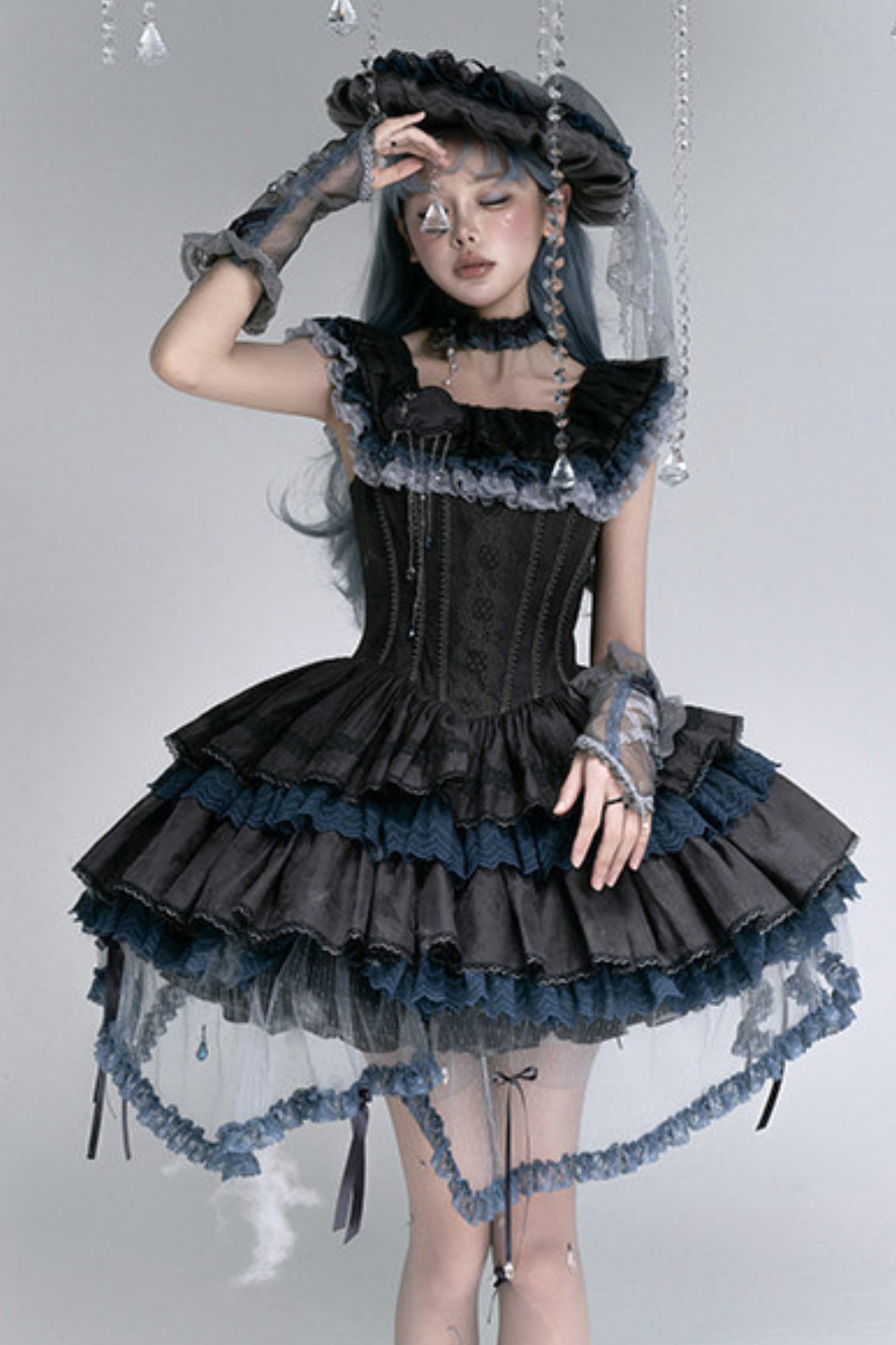 Rainbow Angel Lolita Jumper Skirt + Rainbow Dress + Monochrome Long Dress + Monochrome Jumper Skirt