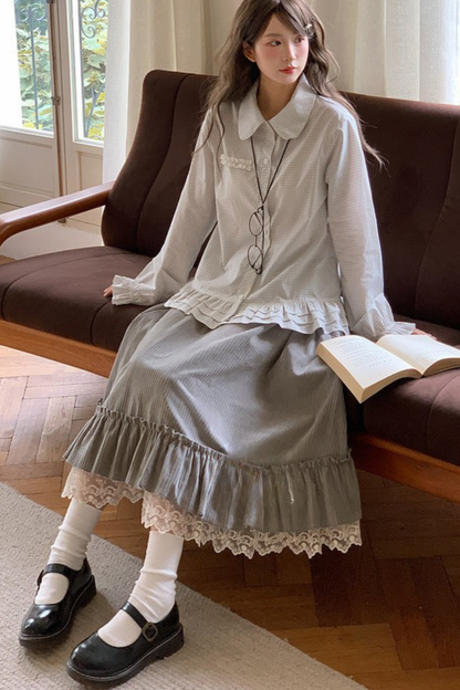 レトロレースフレアスカート