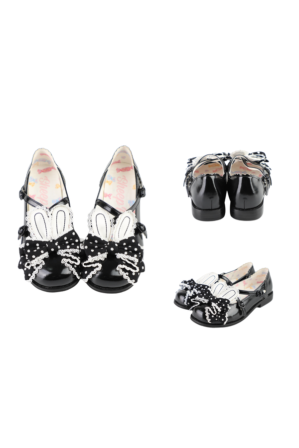 Sheep Puff Polka Dot Shoes