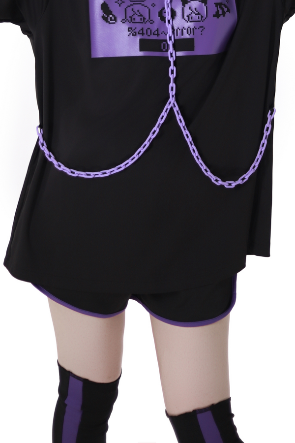 Subculture Loose Over T-shirt + Pants + Leg Warmers + Angel Devil Hairpin