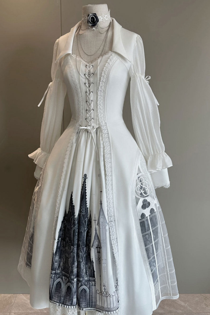 Gothic Lolita Jumper Skirt + Dark Top + Girdle