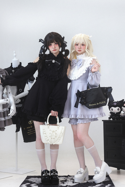 ローズプリンセスオフショルダーフリルリボントップス