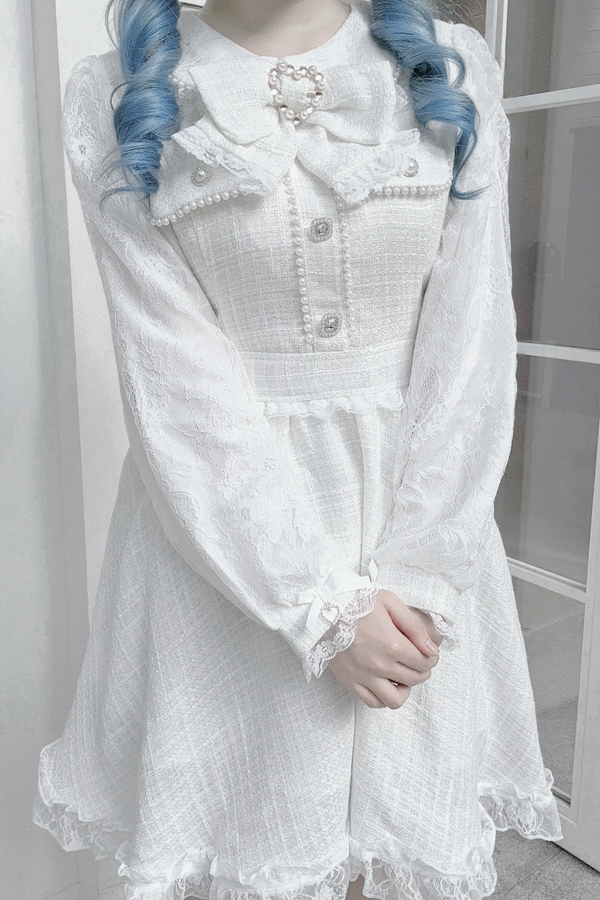 Doll World Ribbon Tweed Dress