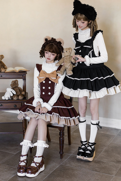 ドールロリータドレス+トップス+アニマルレッグループ+アニマルヘアバンド