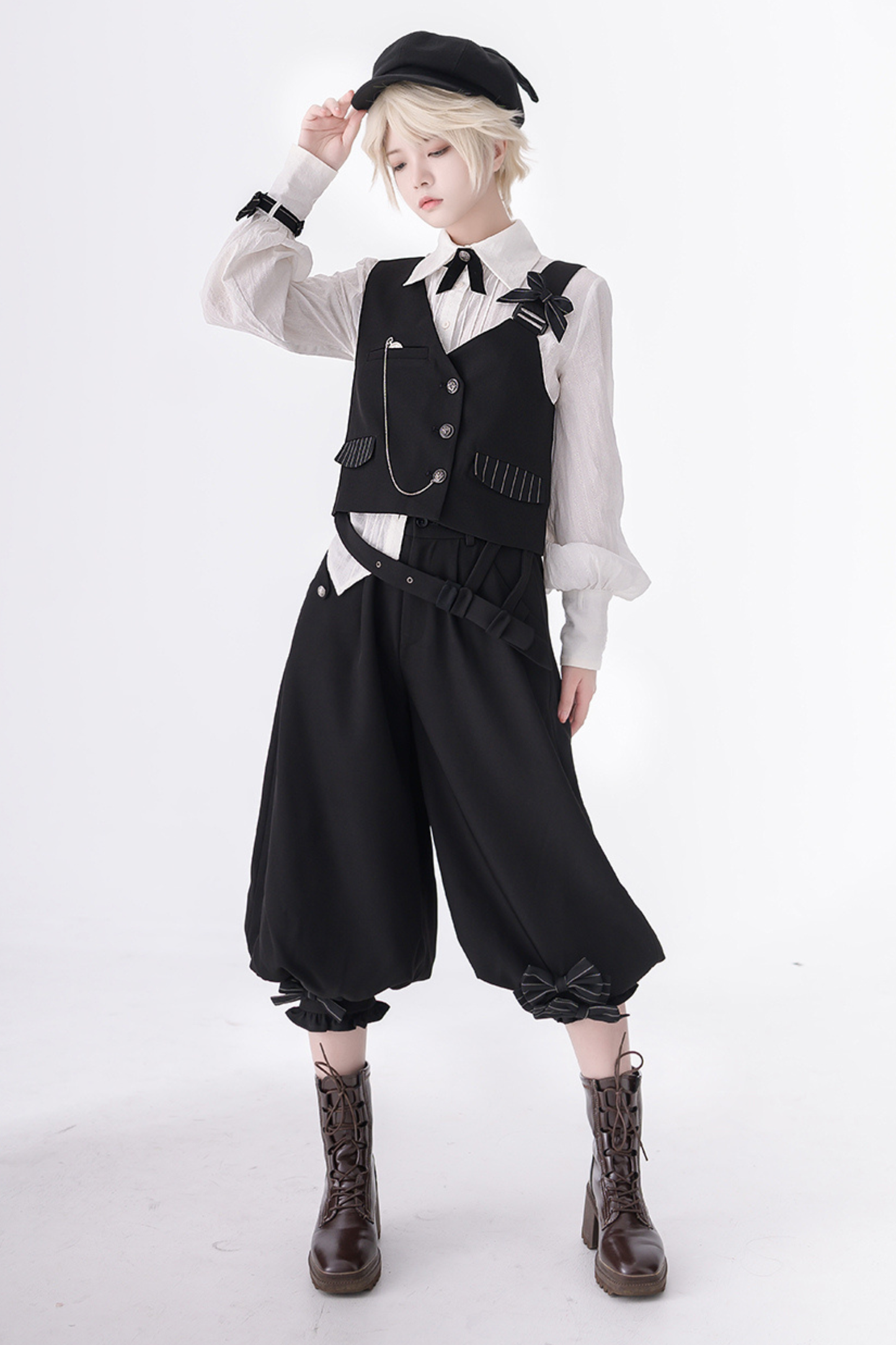 クールシックベスト+シャツ+バルーンパンツ