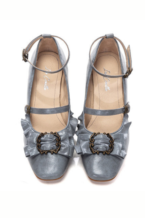 レザーリボンフリルロリータヒール