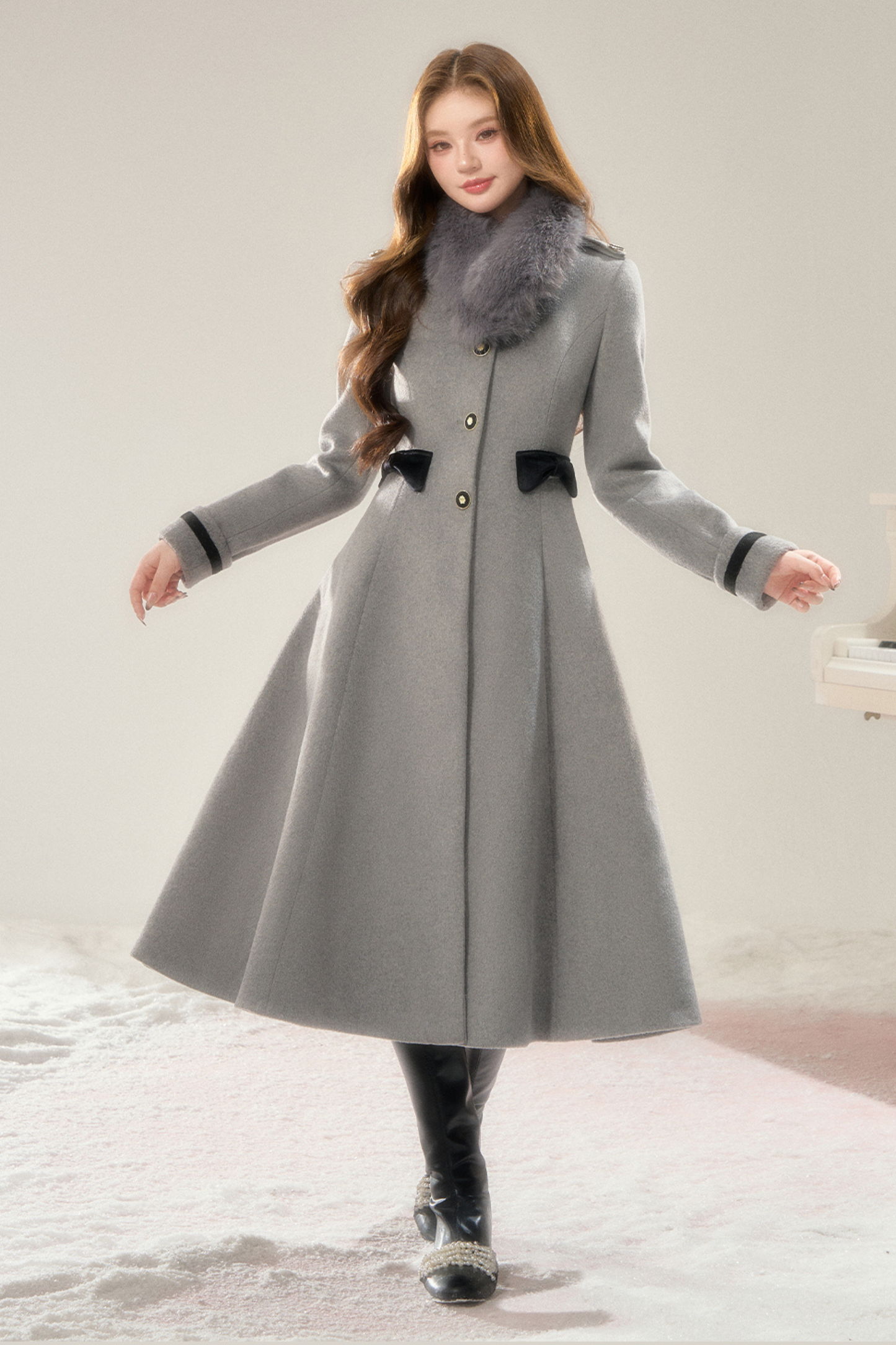 Old French Hepburn Wool Coat