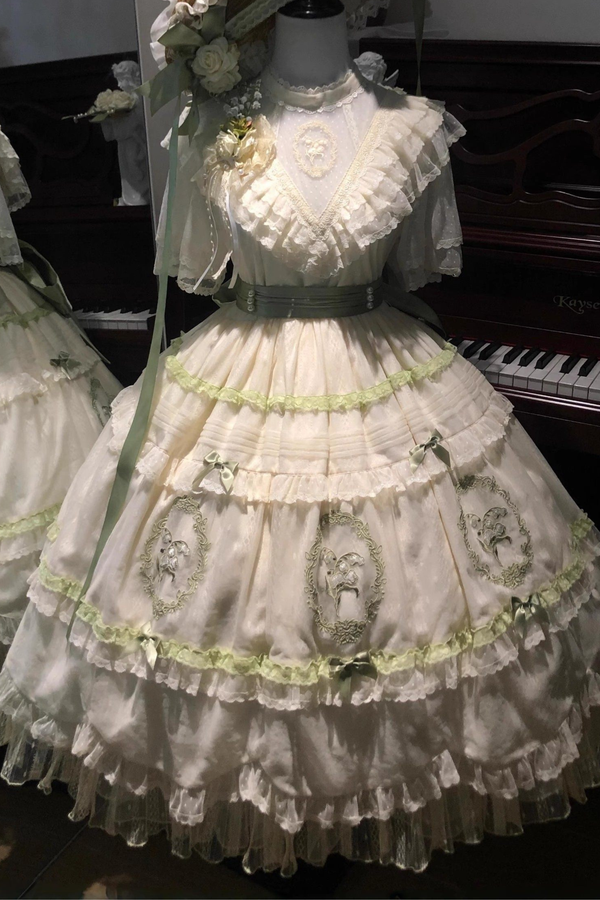 Lily Forest Ever Dress + Flower + Flat Cap + Clip