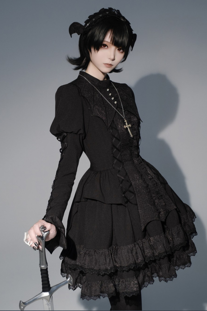 [Deadline for reservations: November 19] Camilla Spider Web Bat Gothic Dark Series Dress Full Set + Setup Full Set