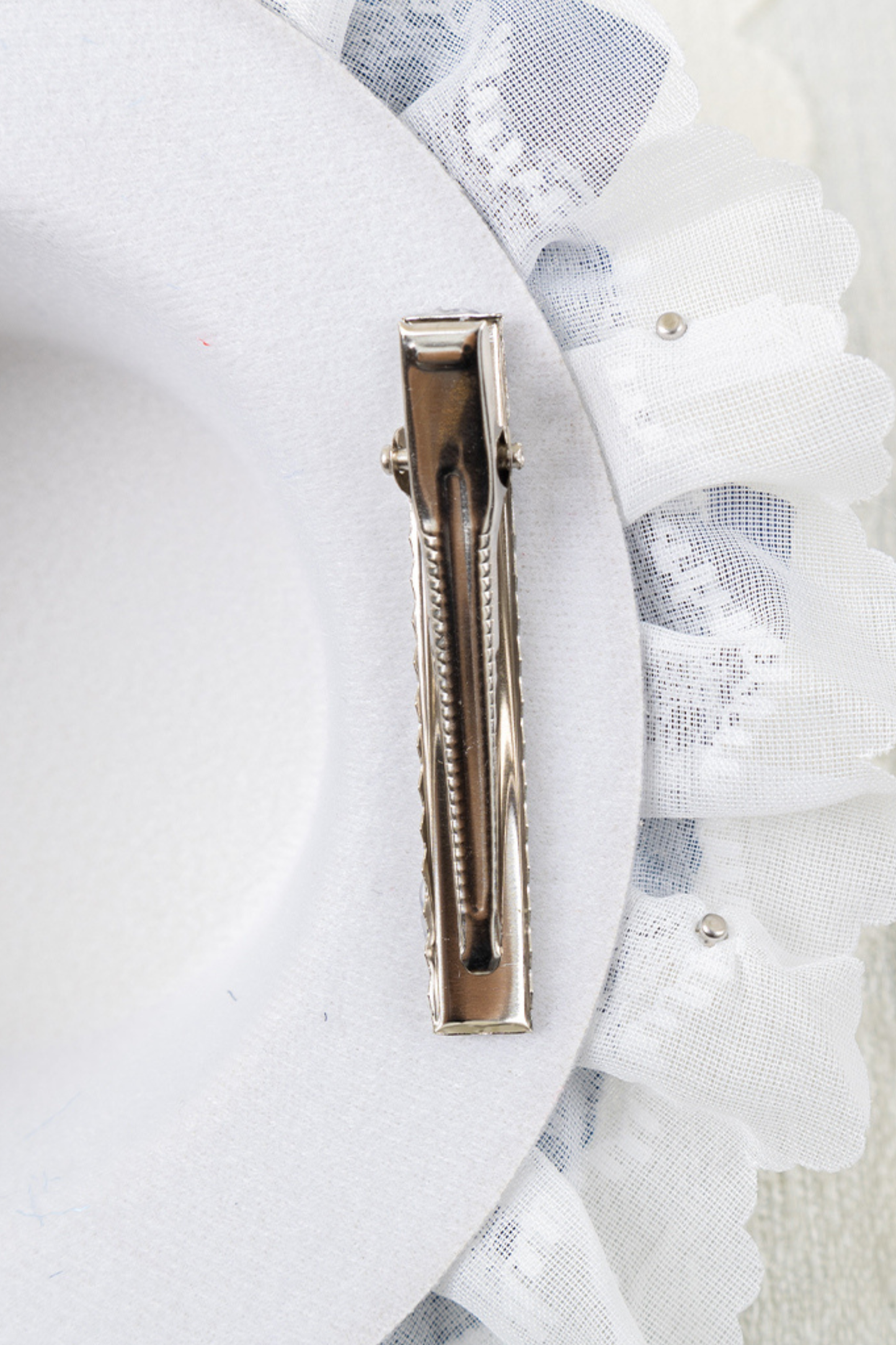 ネイビーブルーロリータボンネット+ヘアバンド+ハットクリップ+リボンクリップ