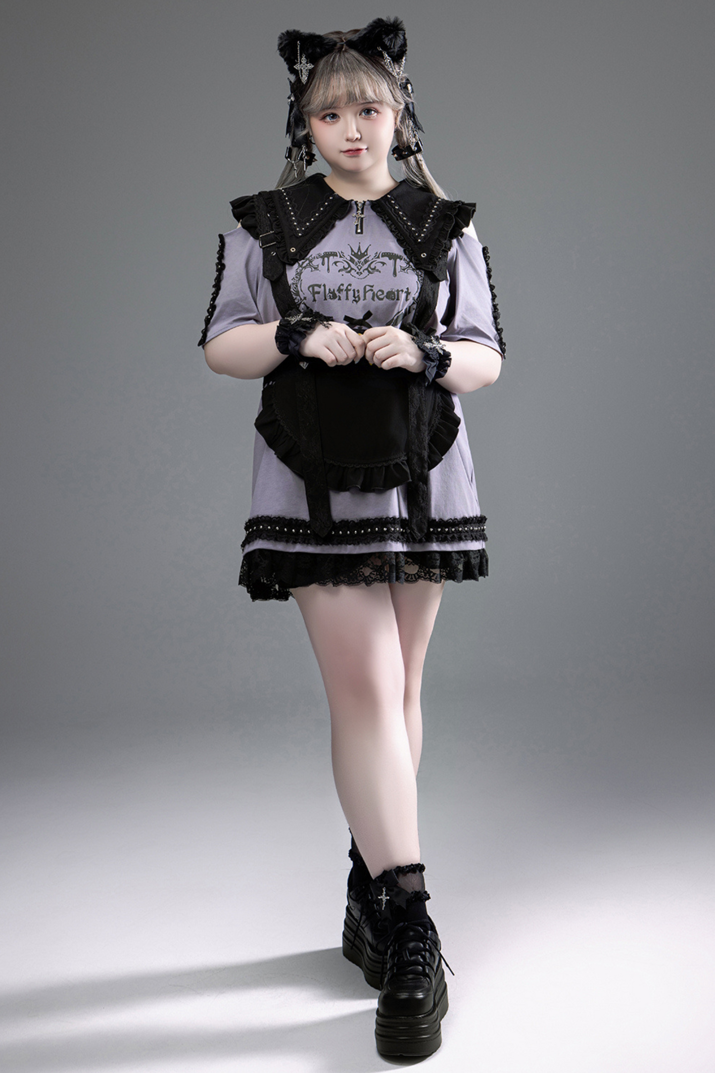 Witch Apprentice Subculture T-shirt Dress + Suspender Apron