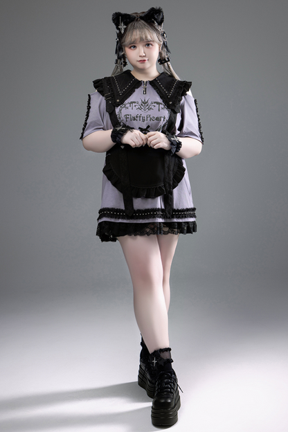 Witch Apprentice Subculture T-shirt Dress + Suspender Apron