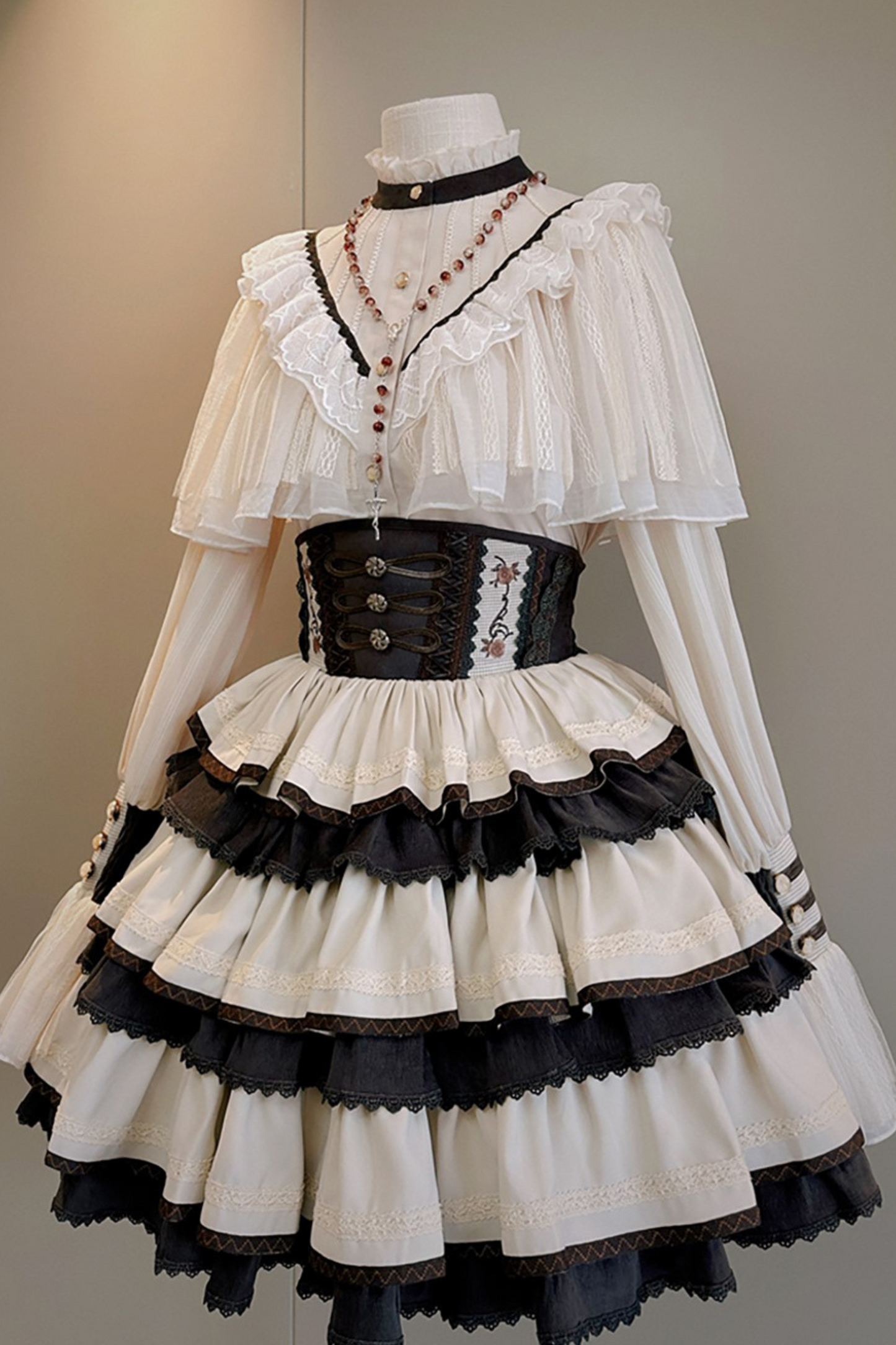 【予約商品】ロリータシャツ+フィッシュボーンスカート