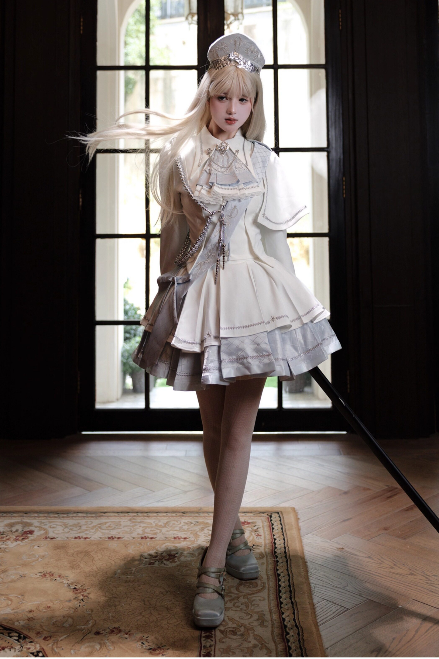 위치스 샤이닝 로리타 탑 + 스커트 + 보닛