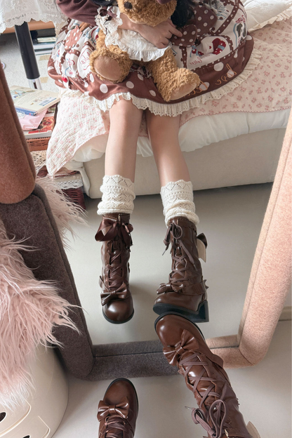 Sheep puff retro boots