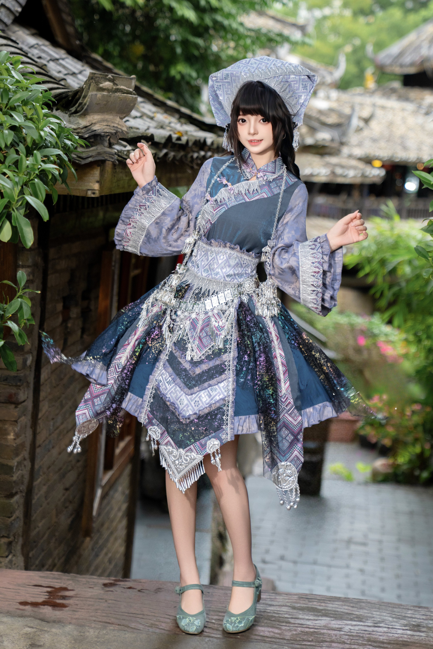 【12月16日予約締切】エスニックロリータツインコーデパフスリーブドレスセット＋ベルスリーブドレスセット