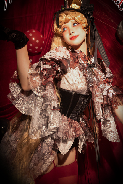 Horror Amusement Park Lace Waist Corset