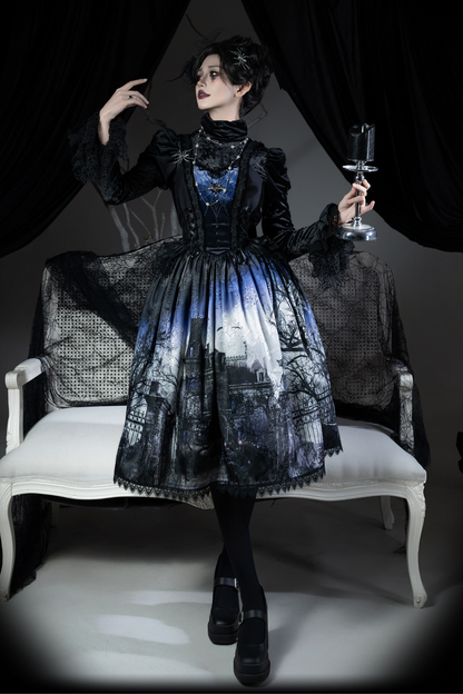 Velvet Patchwork Camisole Dress