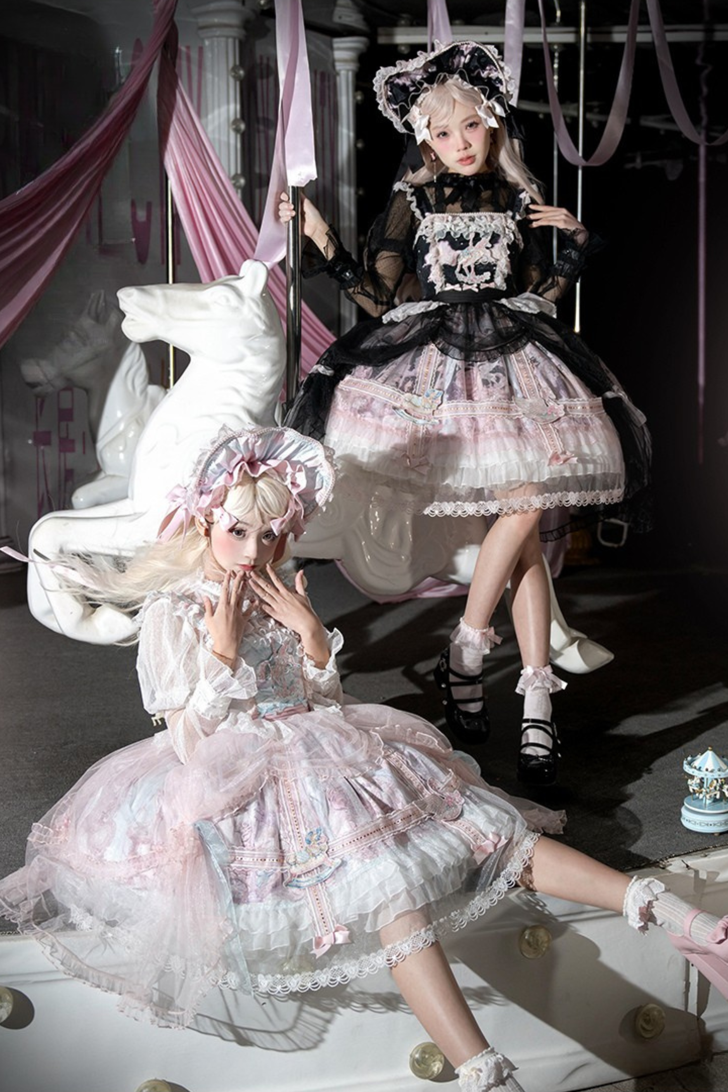 【予約商品】ペガサスガーデンチュールカーテンバードケージサスドレス＋ボンネット