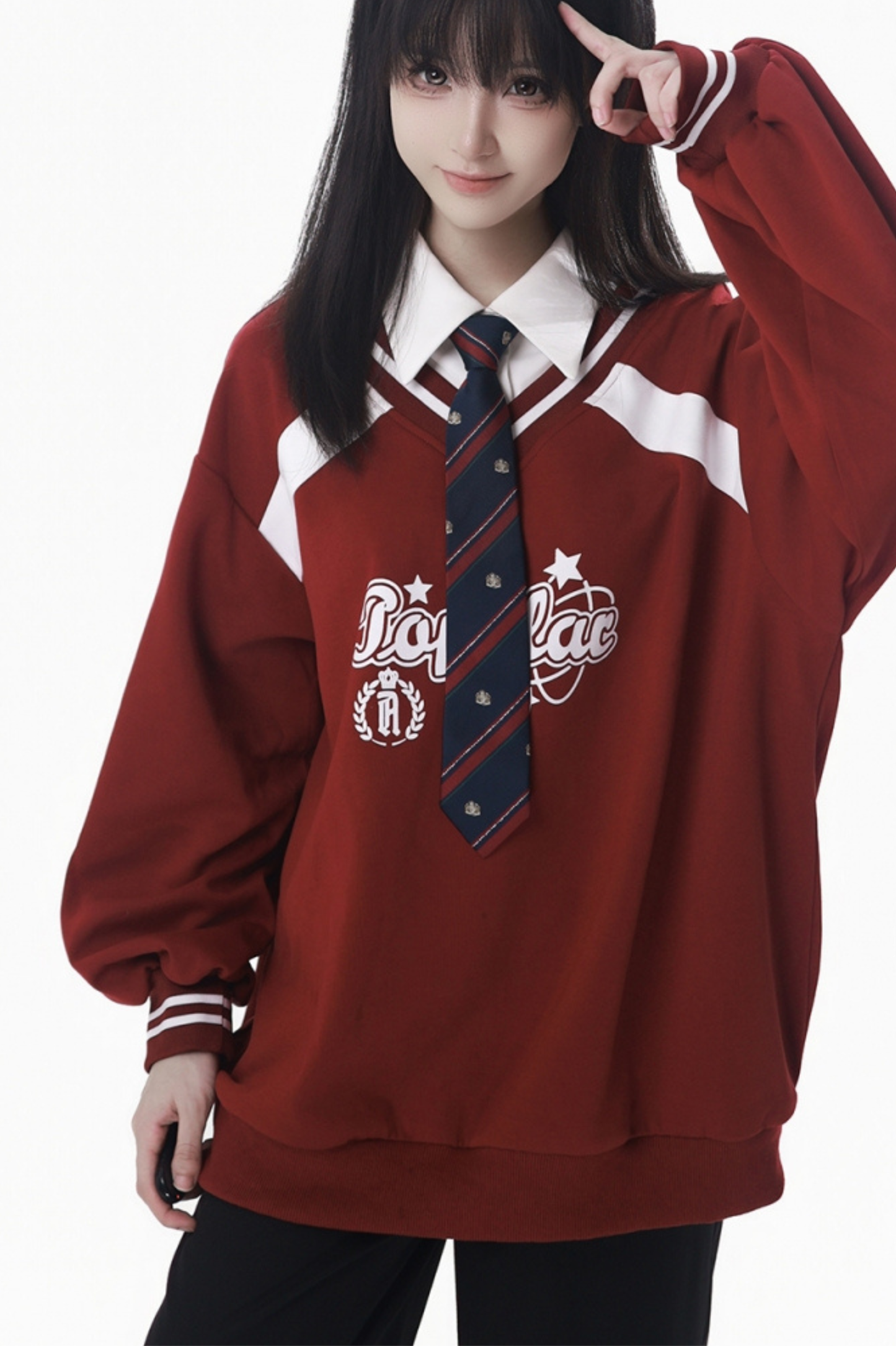 American College Sweatshirt + Tie + Pants + Skirt