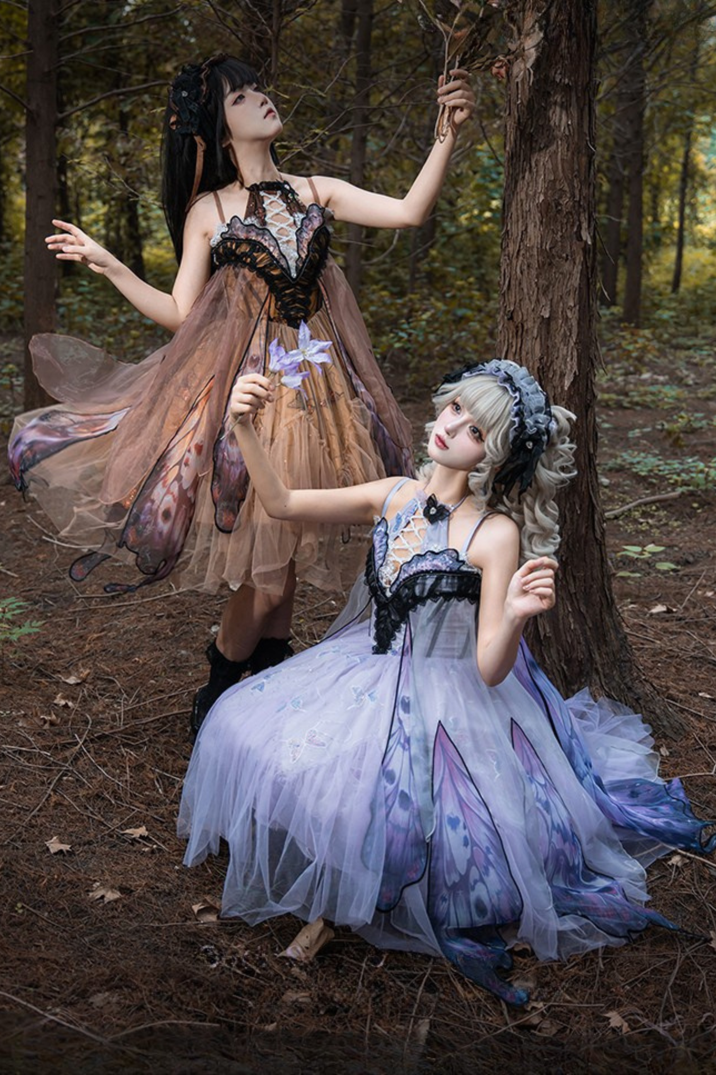 【12月16日予約締切】withered leaf butterfly2.0ゴシックロリータバタフライウイングドレスTypeA/B