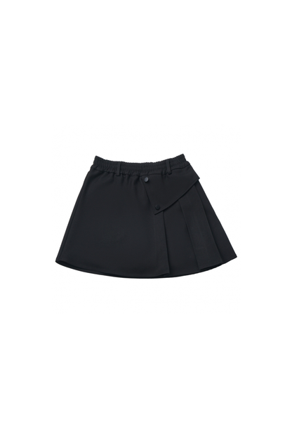 カレッジブルーシャツ+カーディガン+ショートスカート+ロングスカート