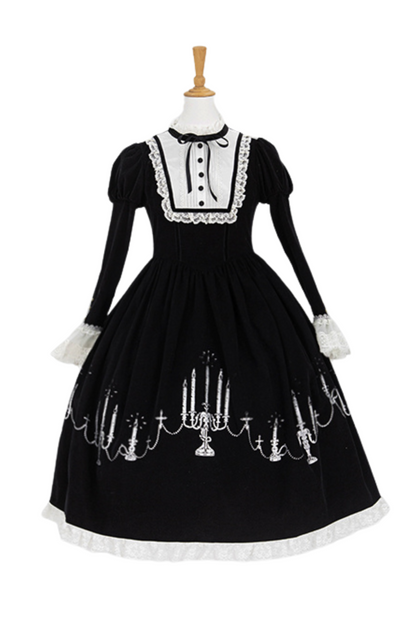 Candlestick Dark Girl Style Design Doll Lolita Dress