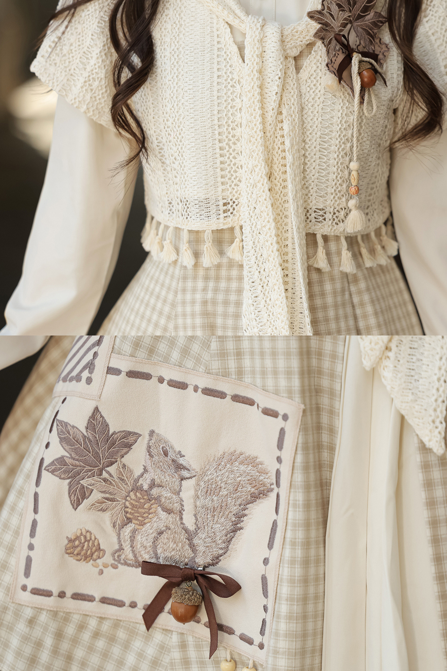 Retro Island Check Dress + Outerwear