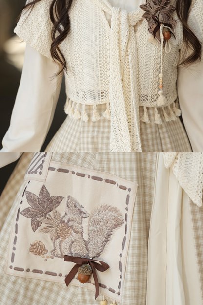 Retro Island Check Dress + Outerwear