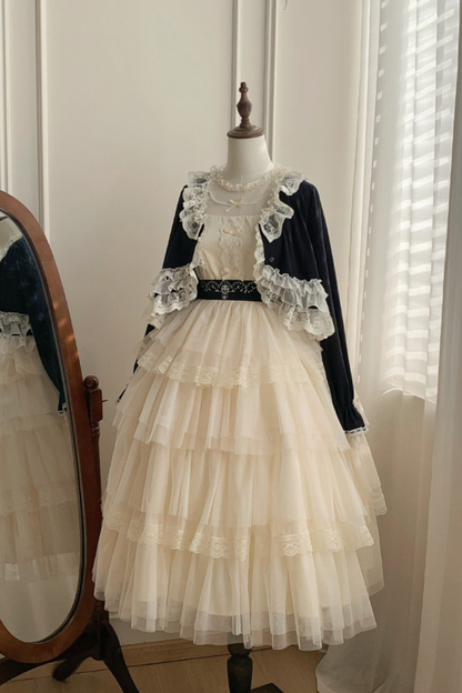 レーストリムニットカーディガン